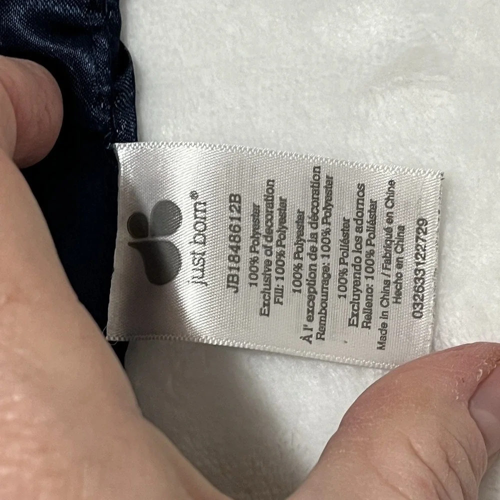 Just Born Sleeping Bear Lovey Blanket Mountains Clouds Gray White Blue Satin 25